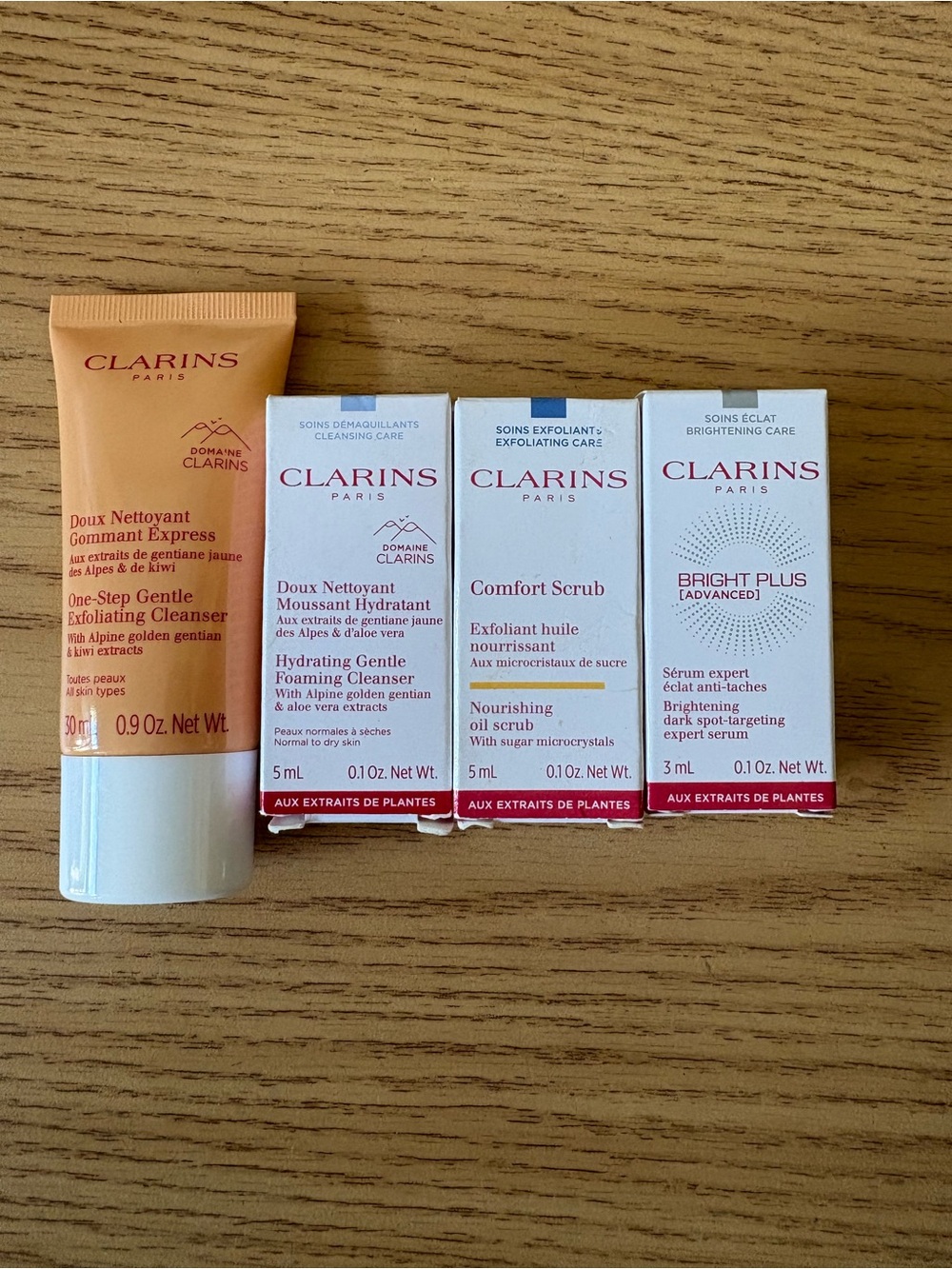 Clarins Sample-Size Skincare Bundle of 4 products